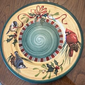 Winter Greetings Lenox Large charger plate. 12.78 inches.
